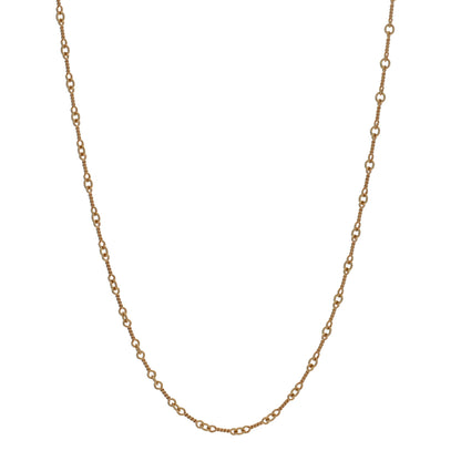 Chrome Hearts 22K Yellow Gold Twist Chain Necklace 18" 1 of 4