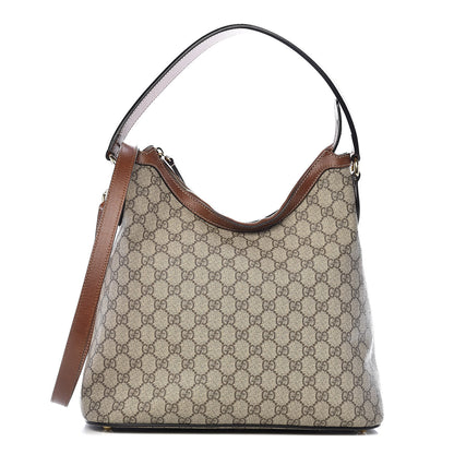 Gucci GG Supreme Monogram Linea A Hobo Brown 1 of 12