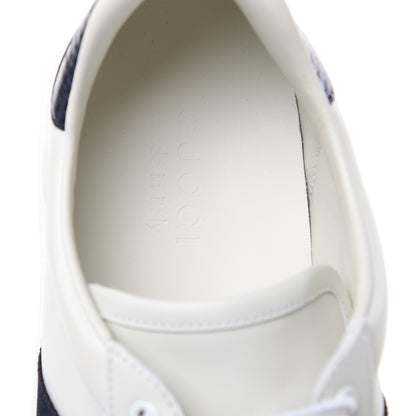 Gucci Calfskin Ayers Web Blind for Love Embroidered Mens Ace Sneakers 9 White 8 of 10
