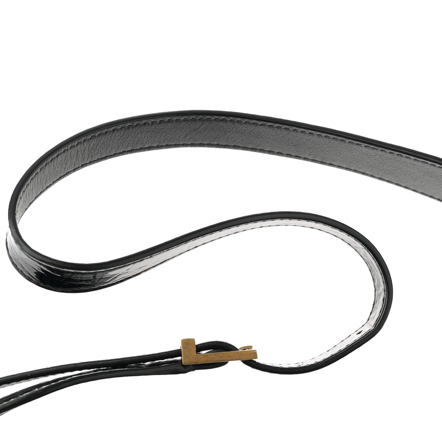 Crocodile Embossed Calfskin Medium Paris VII Flat Hobo Black