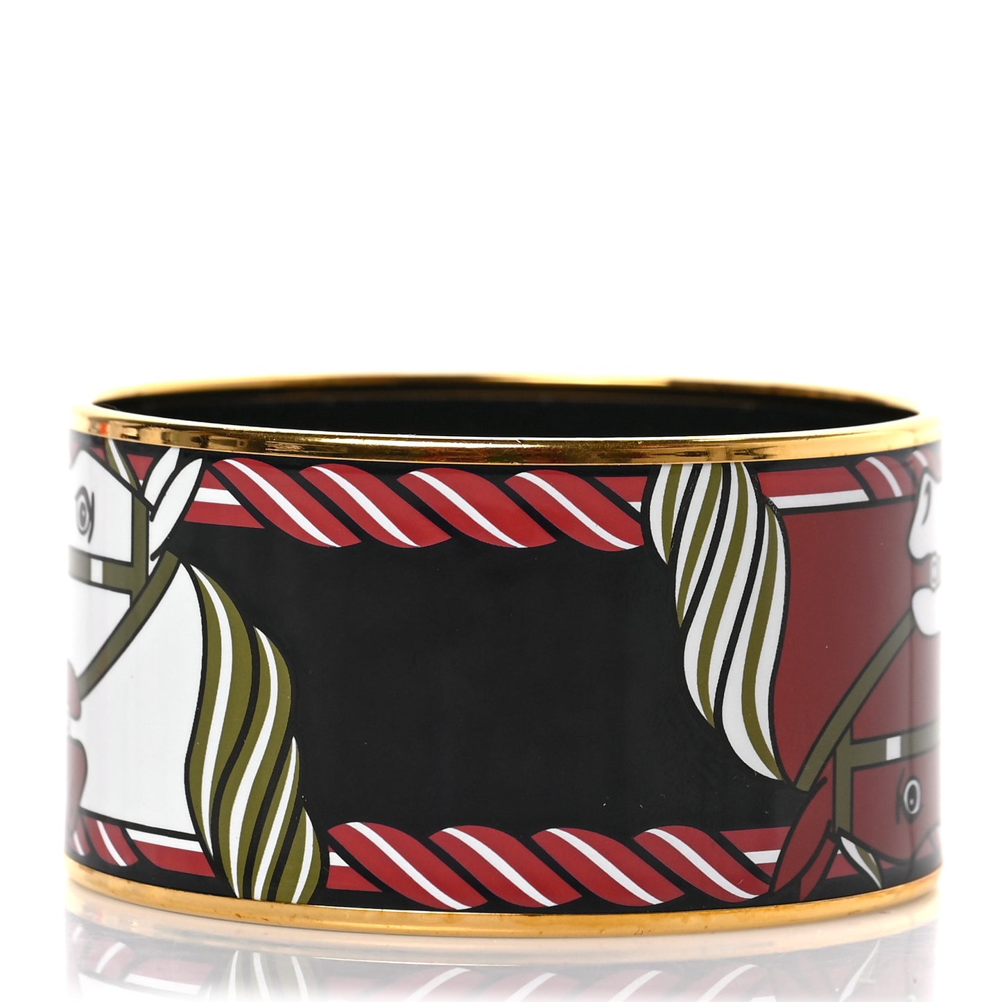 Enamel Printed Quadrige Extra Wide Bangle 70