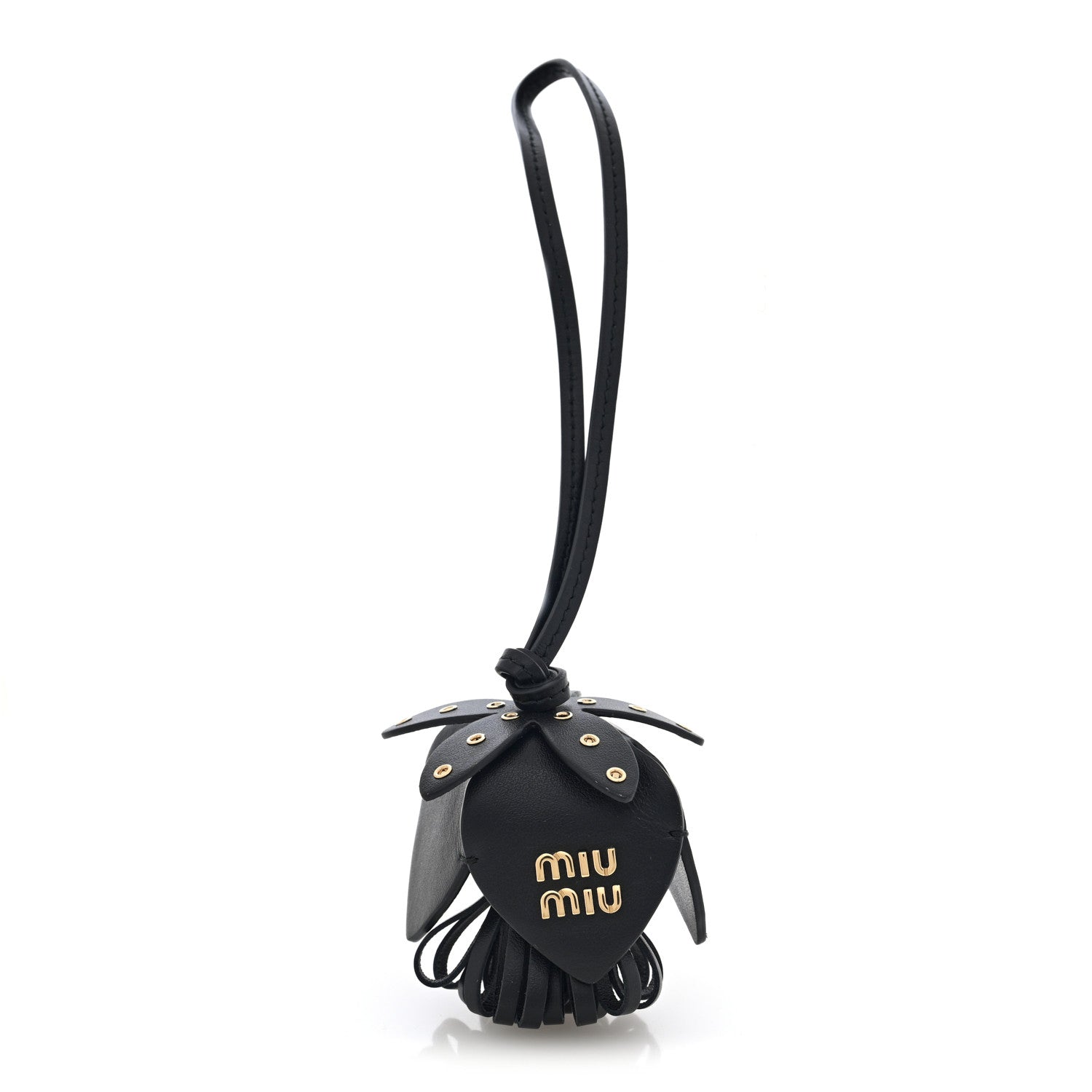 Miu Miu Calfskin Trick Bag Charm Black 1 of 3