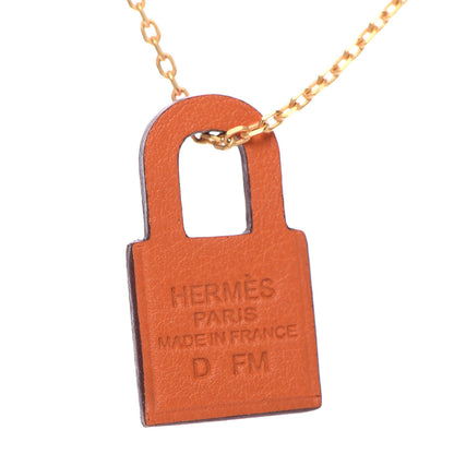 Hermes Swift Small O'Kelly Pendant Necklace Orange 5 of 7