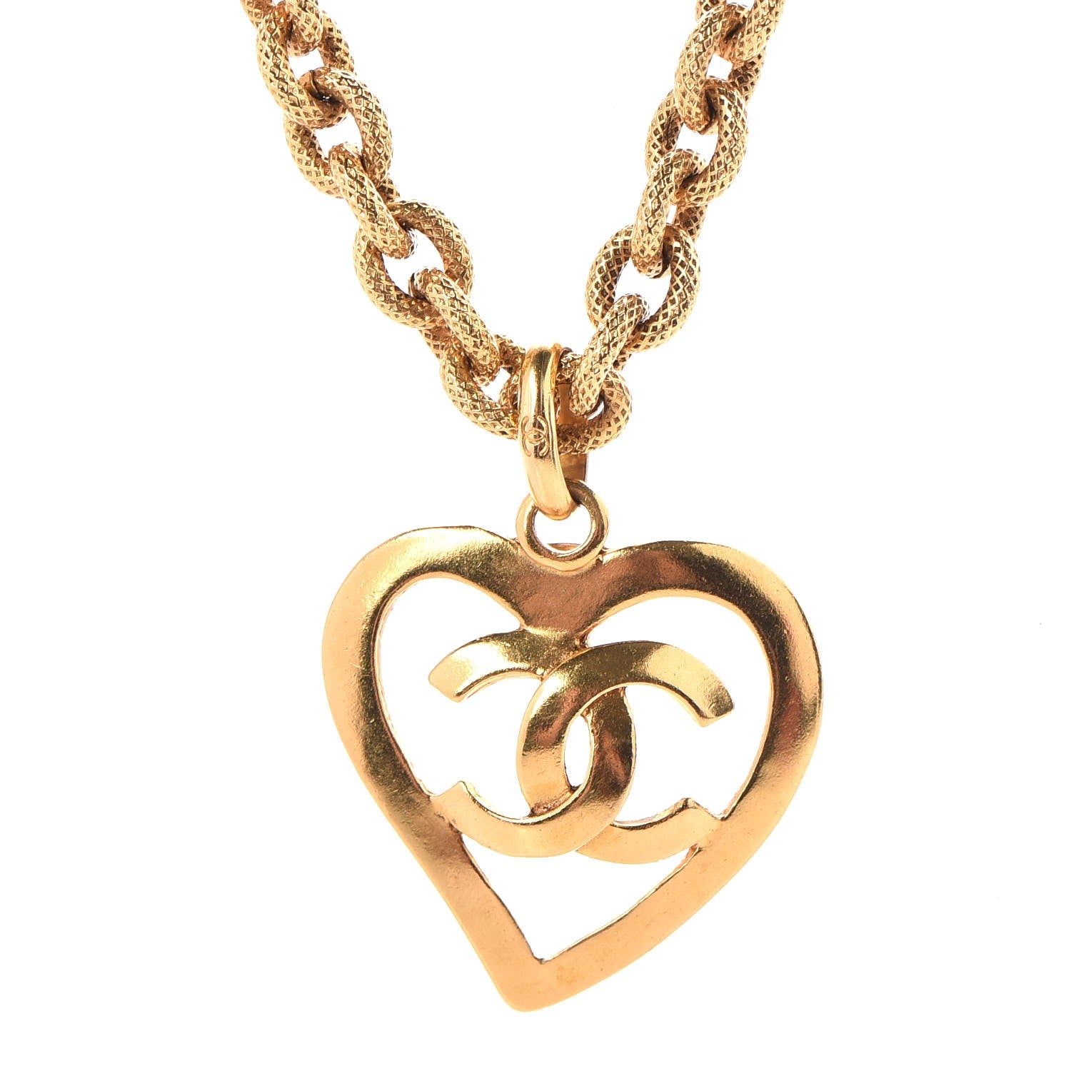 Chanel CC Heart Chain Pendant Necklace 4 of 7