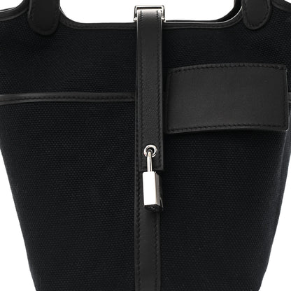 Hermes Toile Goeland Swift Cargo Picotin Lock 18 Bleu Marine Black 8 of 11