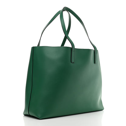 Saint Laurent Calfskin Large Shopping Tote Emerald Green 3 of 8