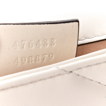 Gucci Calfskin Matelasse Super Mini GG Marmont Shoulder Bag White 8 of 12