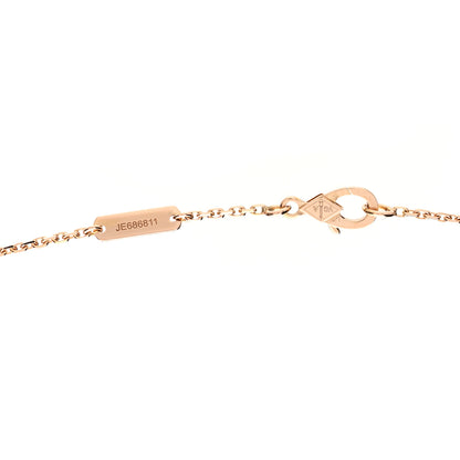 Van Cleef & Arpels 18K Rose Gold Diamond Black Onyx Vintage Alhambra Pendant Necklace 6 of 7