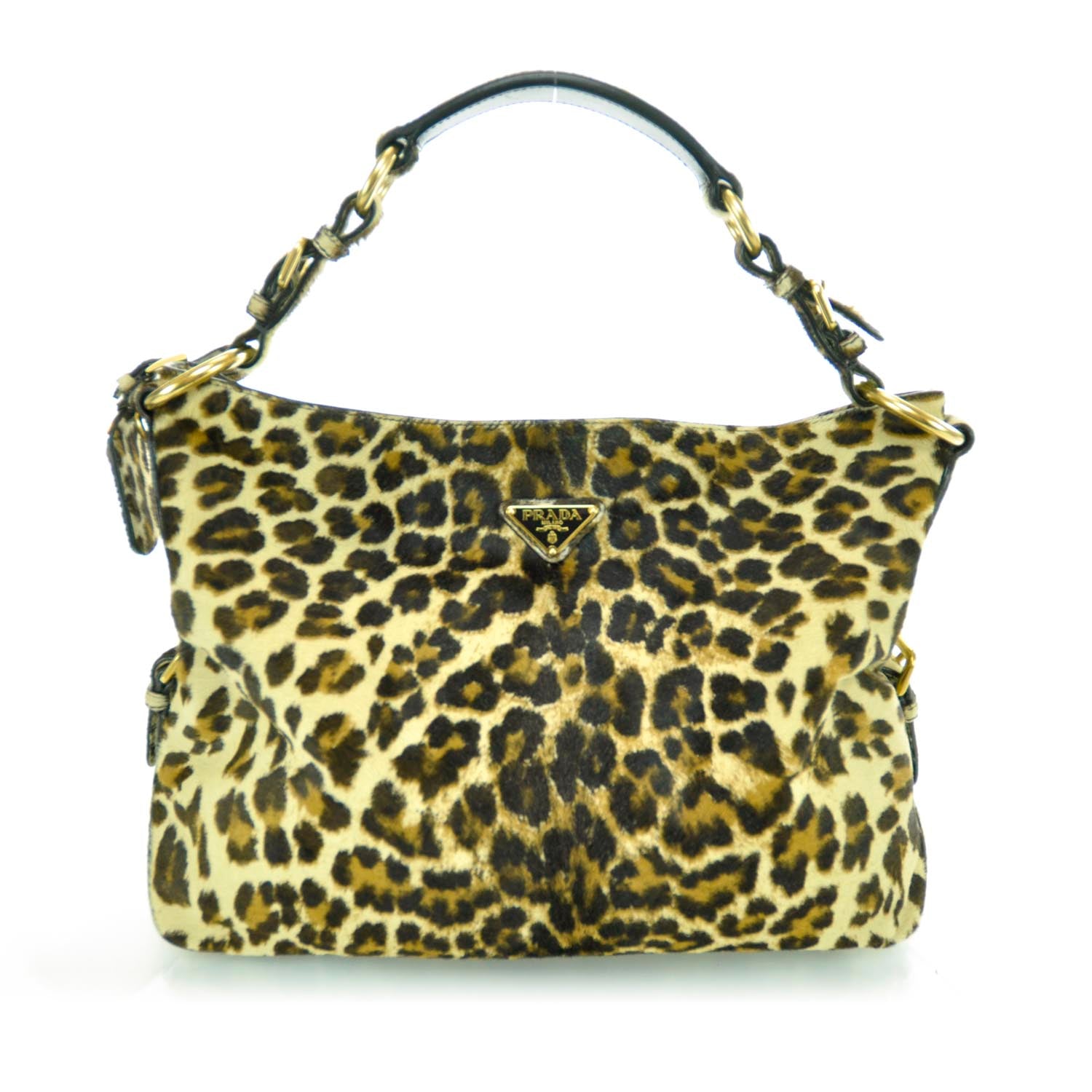 Prada Calf Hair Leopard Print Shoulder Bag 1 of 14