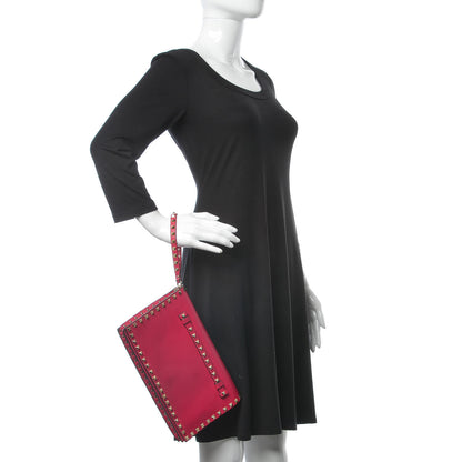 Valentino Garavani Nappa Rockstud Wristlet Clutch Cyclamin 2 of 10