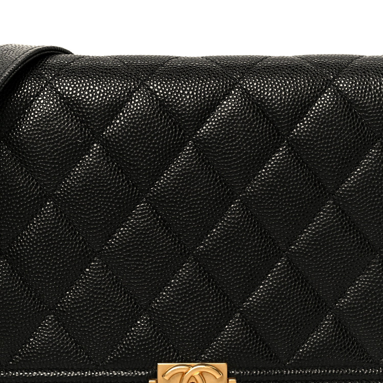 Chanel Caviar Quilted Boy Wallet On Chain WOC Black 9 of 12