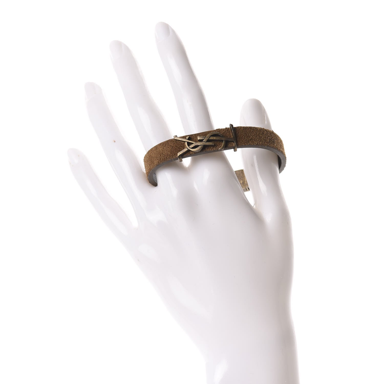 Saint Laurent Suede Opyum Bracelet M Brown 2 of 5