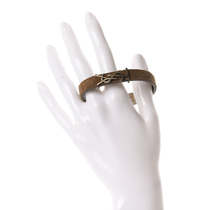 Saint Laurent Suede Opyum Bracelet M Brown 2 of 5