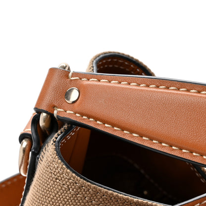 Burberry Canvas Mega Check Medium Ashby Hobo Saddle Brown 17 of 19