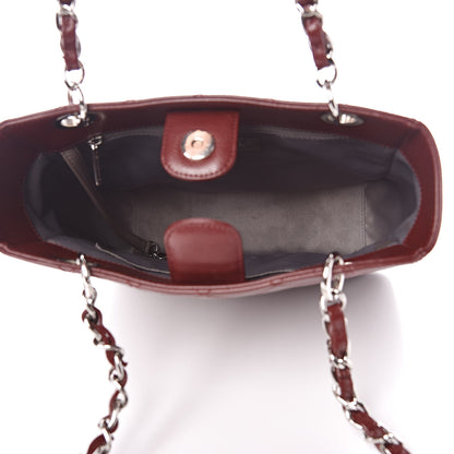 Chanel Caviar Quilted Petit Shopping Tote PST Burgundy 5 of 13