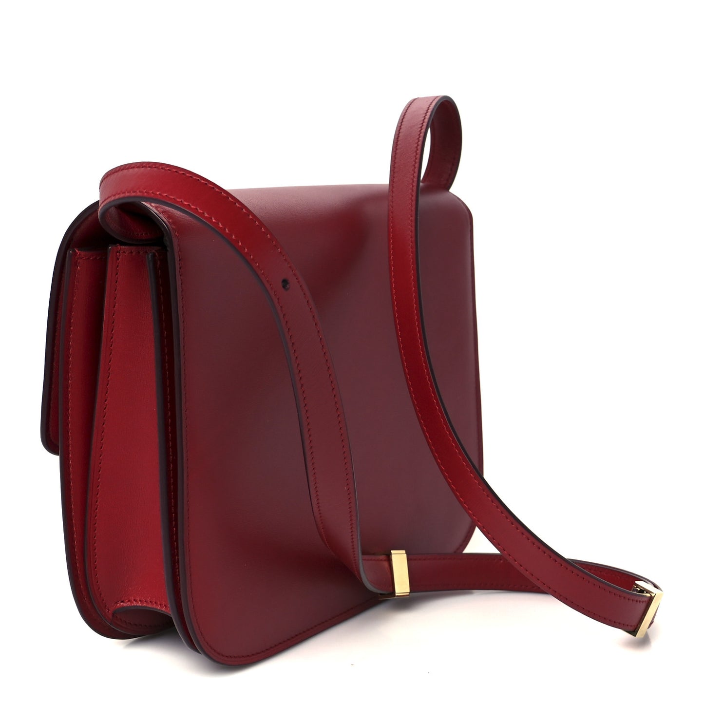 Box Calfskin Medium Classic Box Flap Bag Red