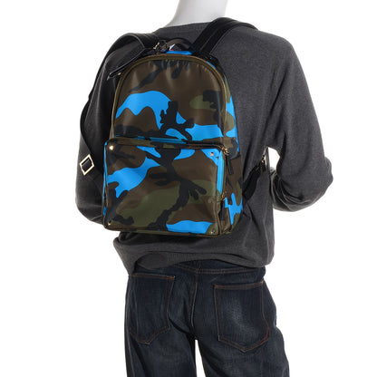Valentino Garavani Nylon Camouflage Backpack Green Blue Fluo 2 of 7
