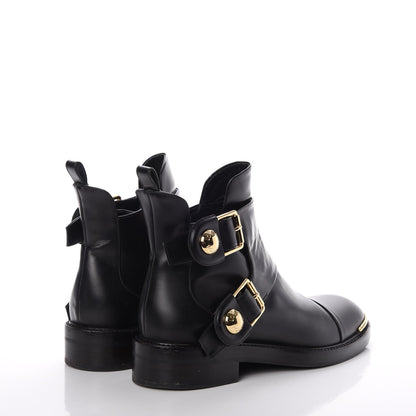 Louis Vuitton Calfskin Valley Flat Ankle Boots 37 Black 4 of 9