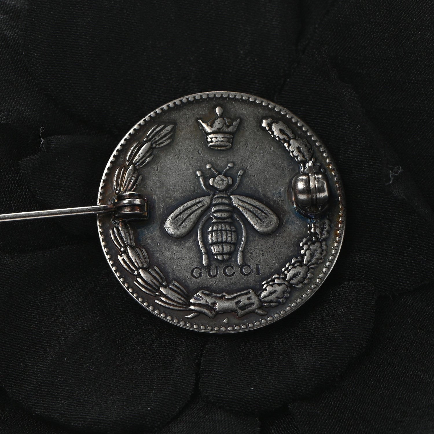 Gucci Silk Flower Brooch Black 5 of 5