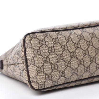 Gucci GG Supreme Monogram Small Zippered Tote Dark Brown 13 of 15