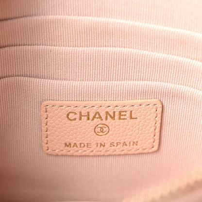 Chanel Caviar Quilted Small Zipped Pouch Light Beige 6 of 11