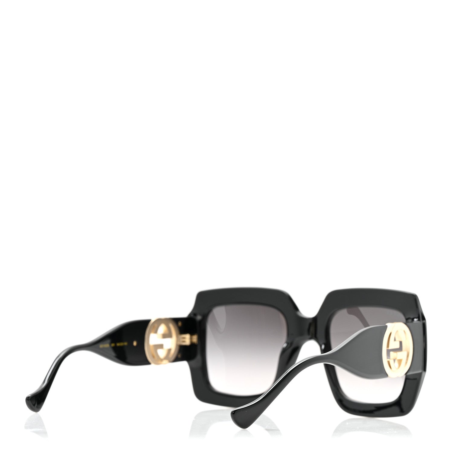 Gucci Acetate Square Frame Chain Sunglasses GG1022S Black 4 of 7