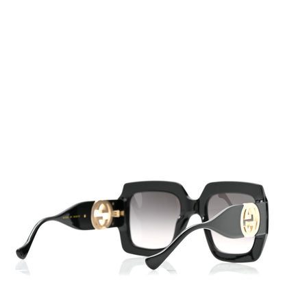 Gucci Acetate Square Frame Chain Sunglasses GG1022S Black 4 of 7