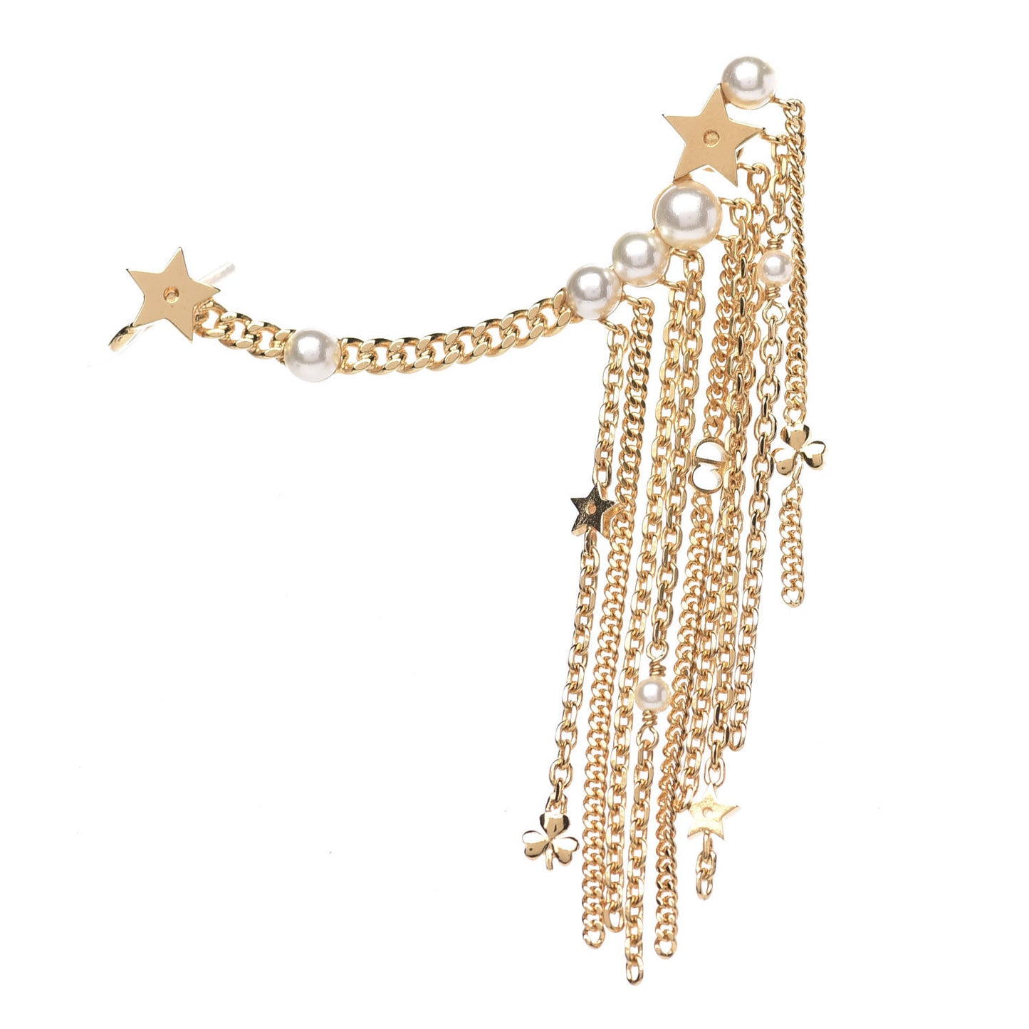 Pearl Danseuse Etoile Chain Dangle Earring Gold