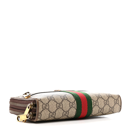 Gucci GG Supreme Monogram Web Ophidia Double Zip Shoulder Bag Beige New Acero 4 of 15