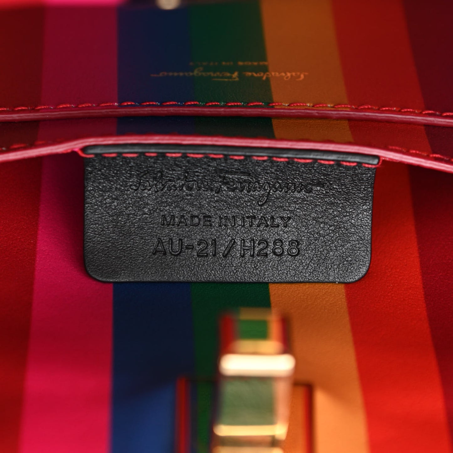 Calfskin Rainbow Studio Box Bag Black