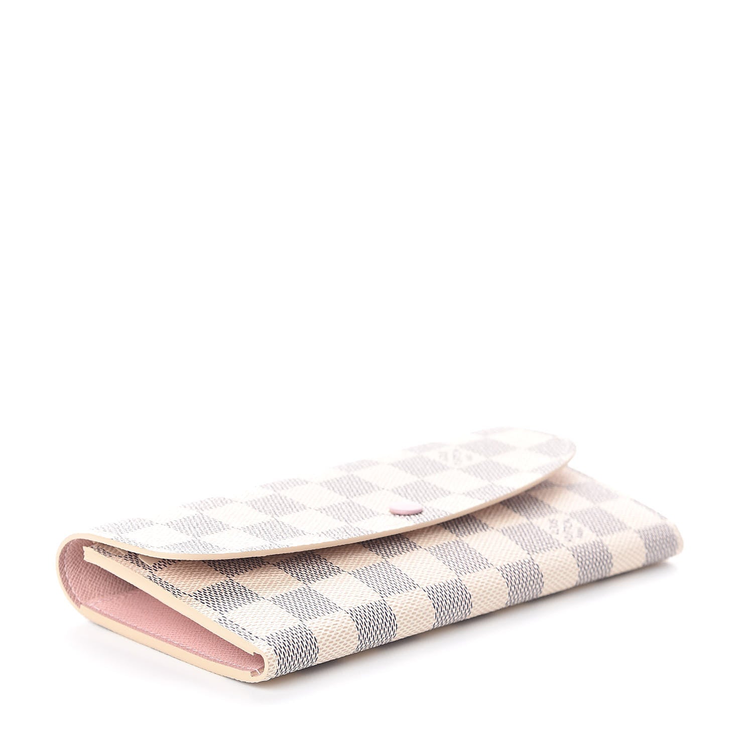 Louis Vuitton Damier Azur Emilie Wallet Rose Ballerine 4 of 6