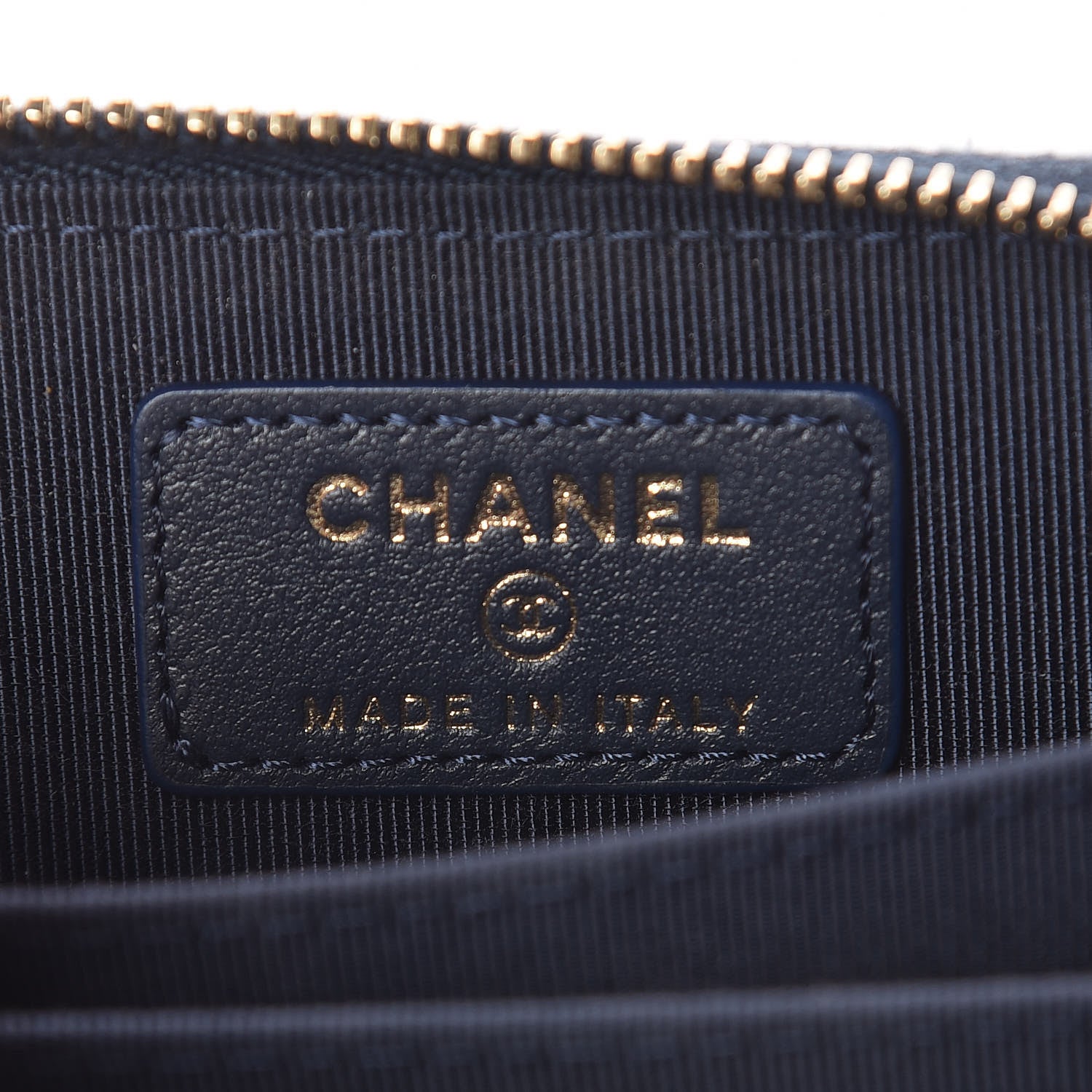 Chanel Caviar Quilted Zip Coin Purse Navy 6 of 8