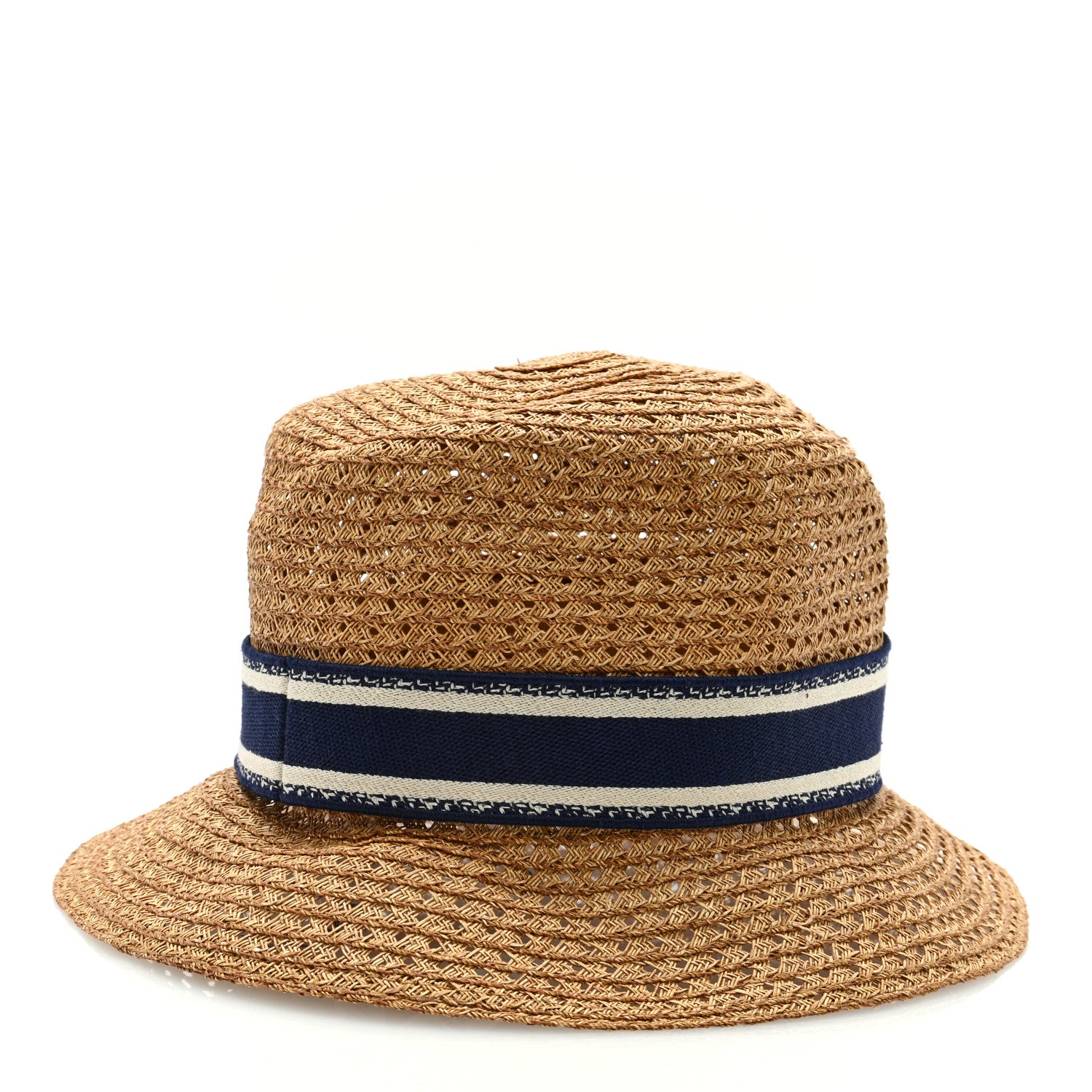 Christian Dior Straw Embroidered D-Bobby Bucket Hat 57 Natural 5 of 7