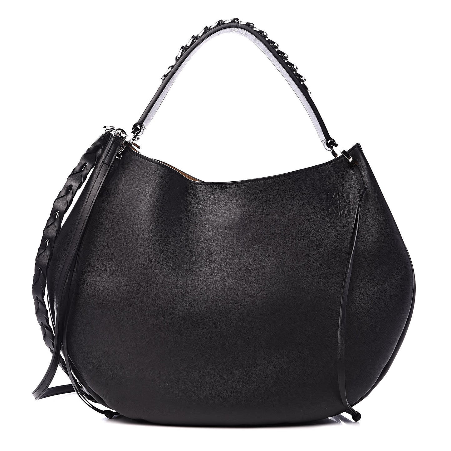 Calfskin Fortune Hobo Black