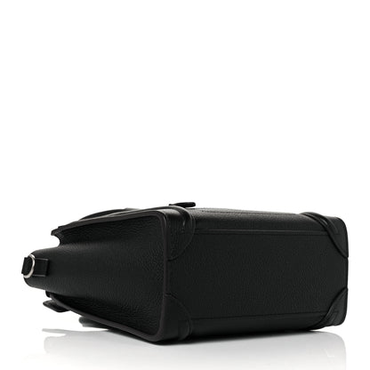 Celine Drummed Calfskin Nano Luggage Black 7 of 19