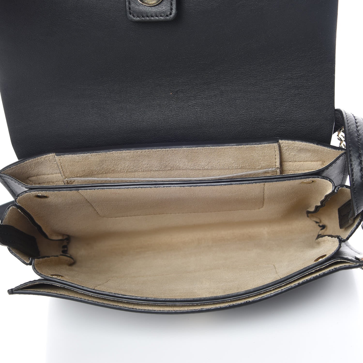 Chloe Suede Calfskin Small Faye Shoulder Bag Black 5 of 10