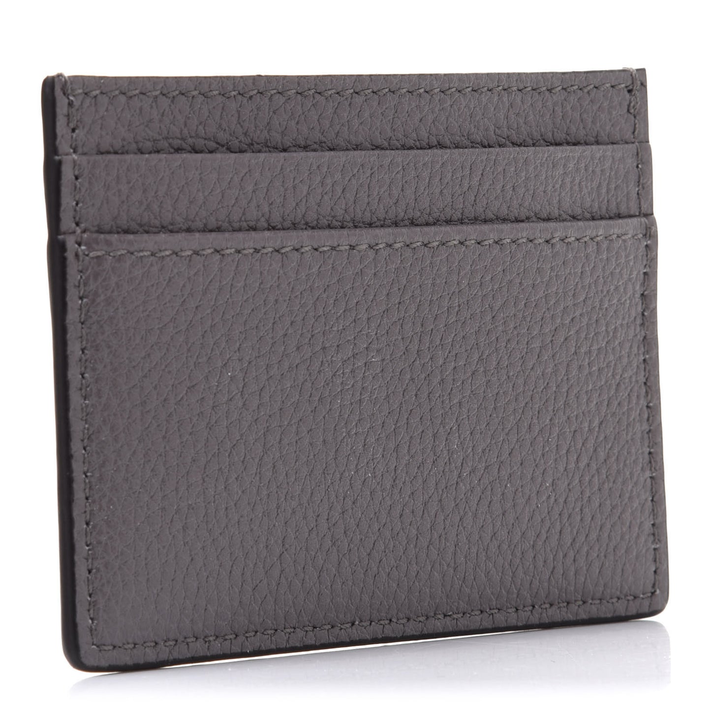 Grainy Calfskin Zumi Card Holder Dusty Grey