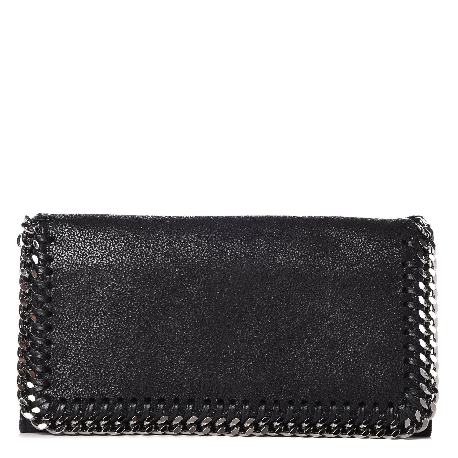 Stella McCartney Shaggy Deer Falabella Flap Wallet Black 1 of 9