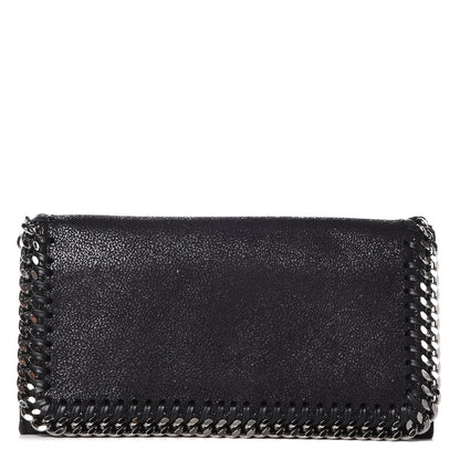 Stella McCartney Shaggy Deer Falabella Flap Wallet Black 1 of 9