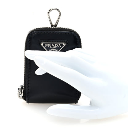 Prada Spazzolato Coin Pouch Bag Charm Black 2 of 6