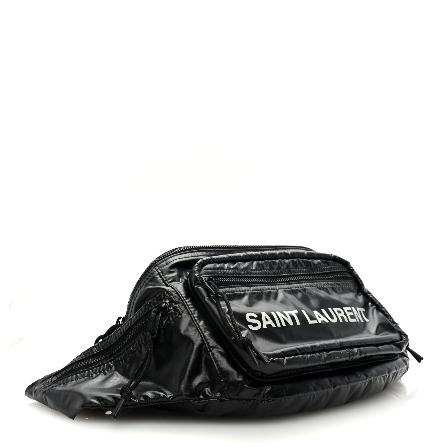 SAINT LAURENT Nylon Logo Nuxx Body Belt Bag Black