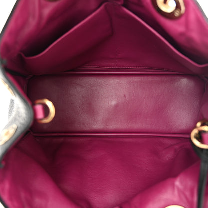 Christian Dior Bullcalf Medium Diorissimo Tote Black Rose Indien 6 of 10