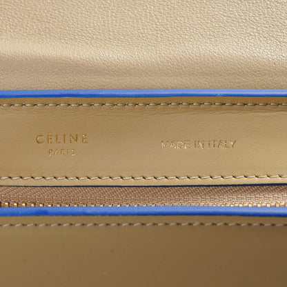 Celine Smooth Calfskin Small Bi-Color Trapeze Beige Blue 5 of 7