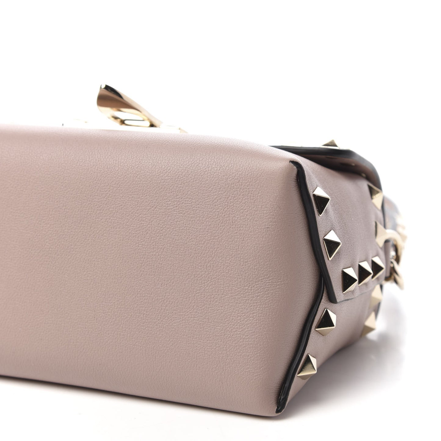 Calfskin Mini Rockstud Crossbody Bag Poudre