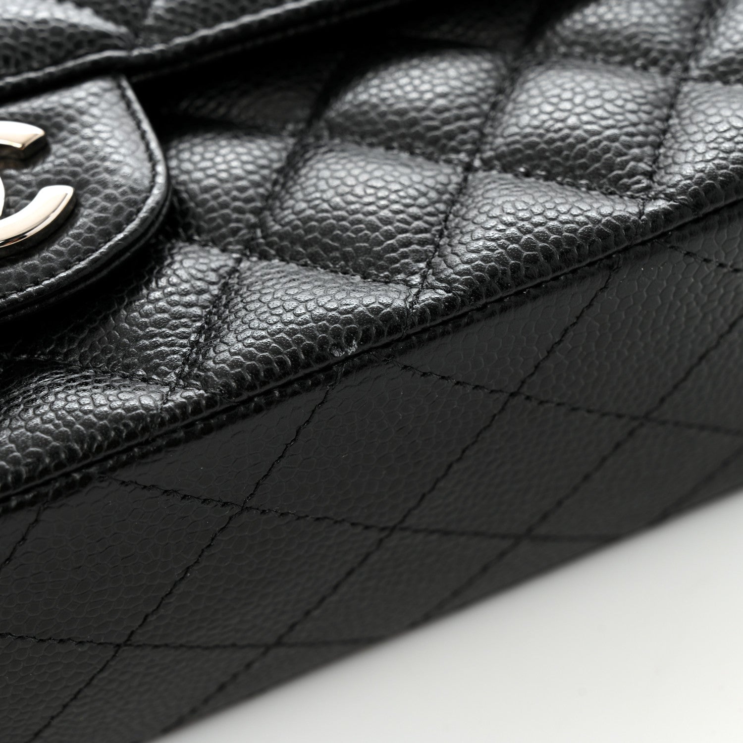 Chanel Caviar Quilted Medium Double Flap Black 10 of 12
