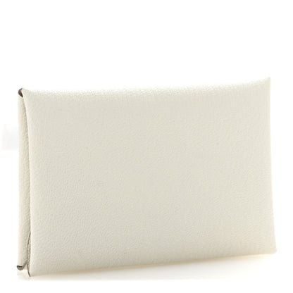Hermes Chevre Mysore Calvi Duo Card Case Gris Perle 3 of 9