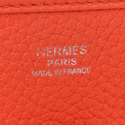 Hermes Taurillon Clemence Evelyne III PM Orange Poppy 6 of 11
