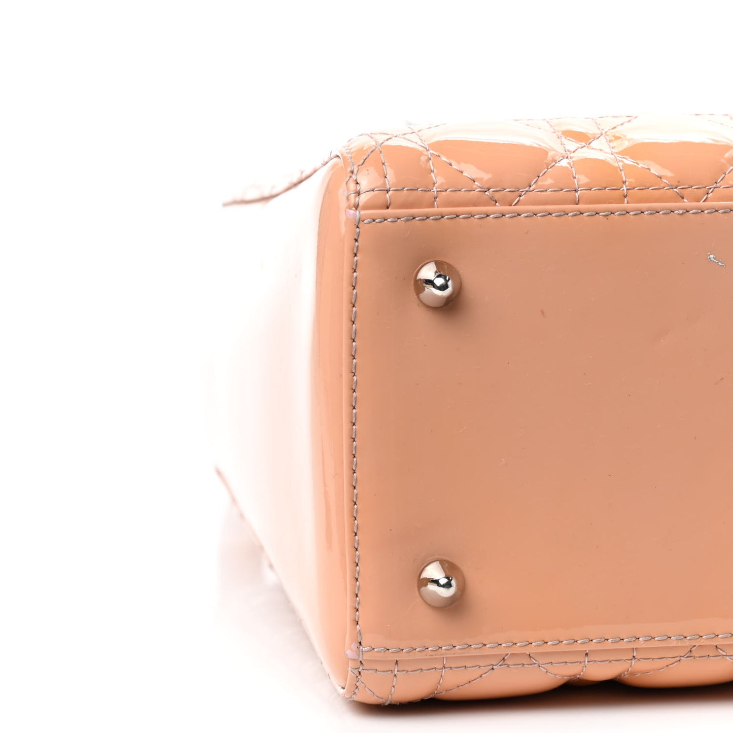 Patent Cannage Medium Lady Dior Pale Pink