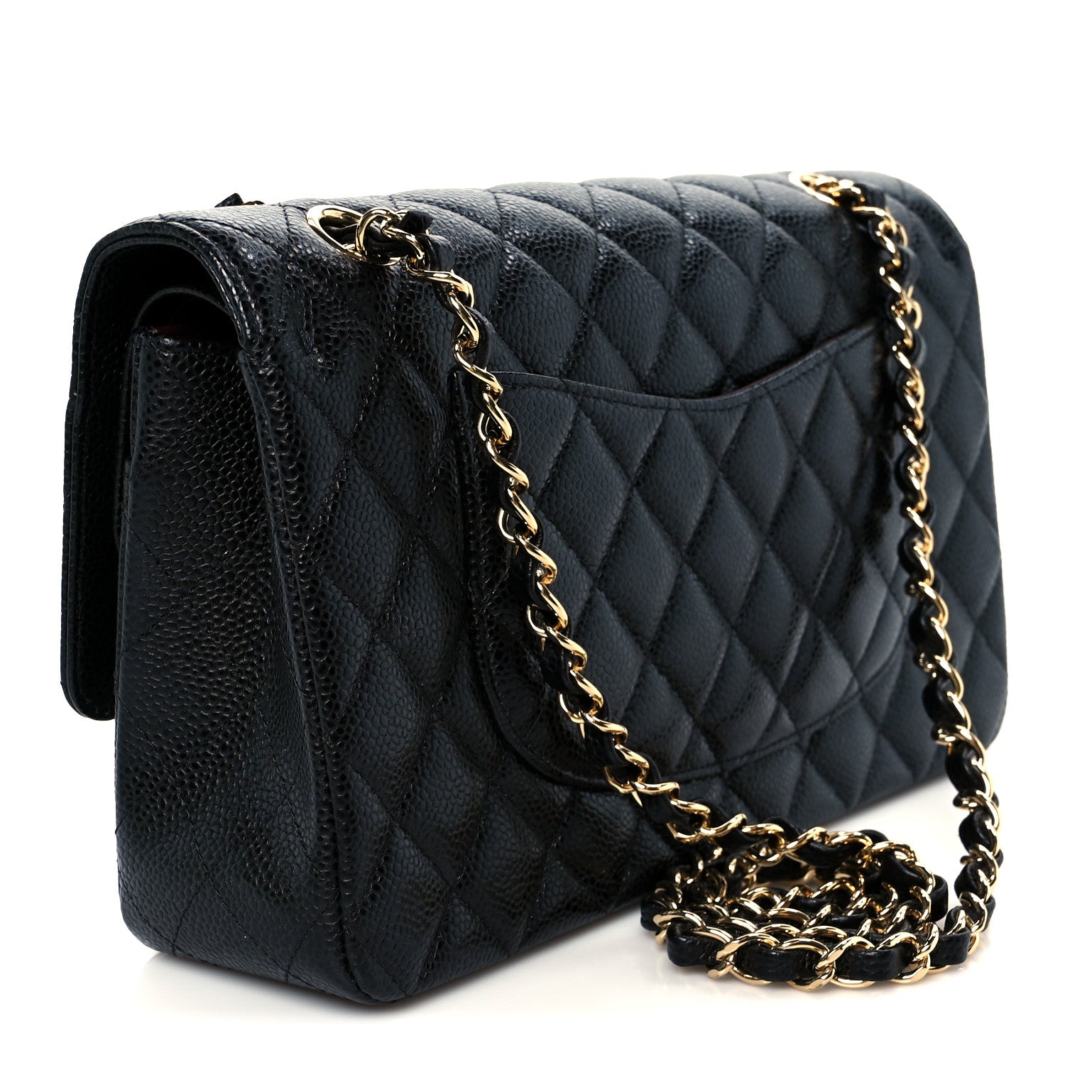 Chanel Caviar Quilted Medium Double Flap Black 3 of 12