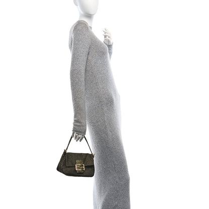 Fendi Micro Zucchino Forever Mini Mama Baguette Black Gold 2 of 10